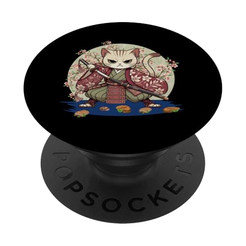 Japanische Samurai-Ninja-Katze Japanische Kanji Kawaii Art Manga PopSockets Klebender PopGrip Japanische Samurai-Ninja-Katze Japanische Kanji Kawaii Art Manga PopSockets Klebender PopGrip von Japanese Ninja Cat Lover Japanese Warrior Culture