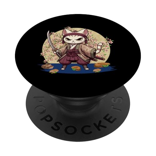 Japanische Samurai-Ninja-Katze Japanische Kanji Kawaii Art Manga PopSockets Klebender PopGrip Japanische Samurai-Ninja-Katze Japanische Kanji Kawaii Art Manga PopSockets Klebender PopGrip von Japanese Ninja Cat Lover Japanese Warrior Culture