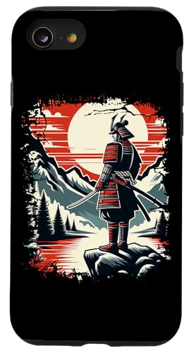 Japanische Anime Manga Samurai Holzblock Kunst Japanische Kanji Hülle für iPhone SE (2020) / 7 / 8 von Japanese Warrior Anime Lover Japanese Culture