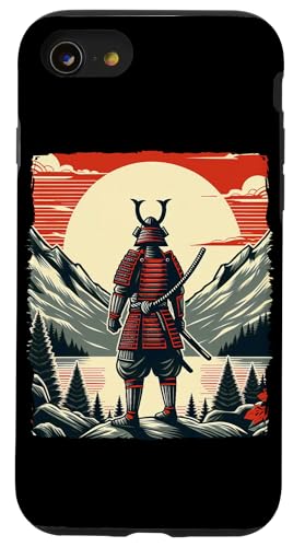 Japanische Anime Manga Samurai Holzblock Kunst Japanische Kanji Hülle für iPhone SE (2020) / 7 / 8 von Japanese Warrior Anime Lover Japanese Culture