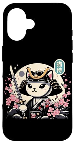 Japanische Samurai Ninja Katze Tattoo Japanische Kawaii Kunst Hülle für iPhone 16 Japanische Samurai Ninja Katze Tattoo Japanische Kawaii Kunst Hülle für iPhone 16 von Japanese Warrior Culture Japanese Ninja Cat Otaku