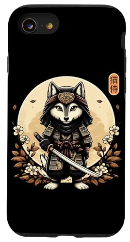 Japanische Samurai-Ninja-Wolf-Tattoo, japanische Kawaii-Kunst Hülle für iPhone SE (2020) / 7 / 8 von Japanese Warrior Culture Japanese Ninja Wolf