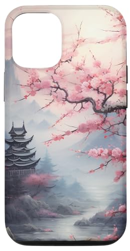Hülle für iPhone 12/12 Pro Japan Landschaft Kirschblüten von Japanische Kirschblütenlandschaft
