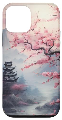 Hülle für iPhone 12 mini Japan Landschaft Kirschblüten von Japanische Kirschblütenlandschaft