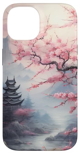 Hülle für iPhone 14 Japan Landschaft Kirschblüten von Japanische Kirschblütenlandschaft