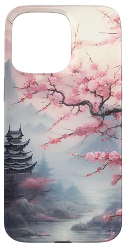 Hülle für iPhone 15 Pro Max Japan Landschaft Kirschblüten von Japanische Kirschblütenlandschaft