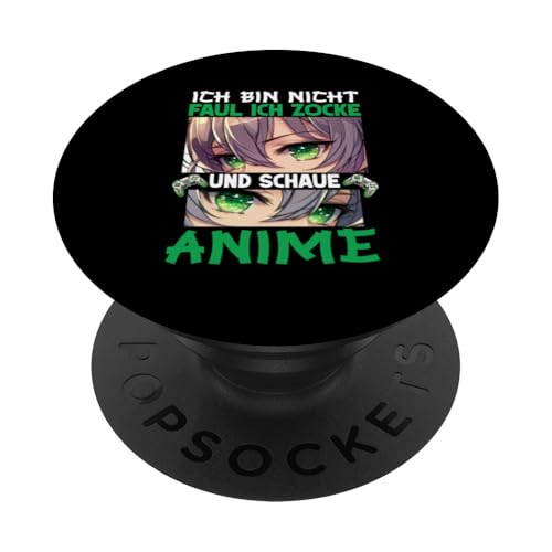 Ich Bin NIcht Faul Ich Zocke Und Schaue Anime Otaku Manga PopSockets Klebender PopGrip von Japanische Kultur Anime Gamer Kawaii Gaming