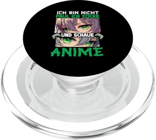 Ich Bin NIcht Faul Ich Zocke Und Schaue Anime Otaku Manga PopSockets PopGrip für MagSafe von Japanische Kultur Anime Gamer Kawaii Gaming