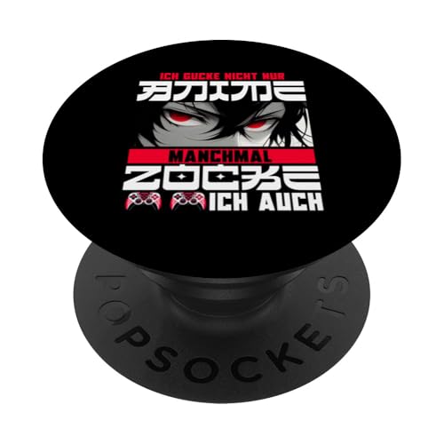 Ich Gucke Nicht Nur Anime Manchmal Zocke Ich Auch Manga PopSockets Klebender PopGrip von Japanische Kultur Anime Gamer Kawaii Gaming
