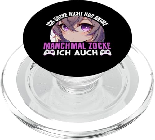 Ich Gucke Nicht Nur Anime Manchmal Zocke Ich Auch Manga PopSockets PopGrip für MagSafe von Japanische Kultur Anime Gamer Kawaii Gaming