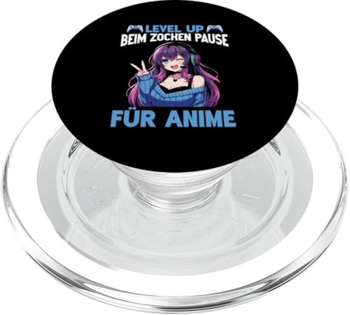 Level Up Beim Zocken Pause Für Anime Otaku Manga Zocken PopSockets PopGrip für MagSafe von Japanische Kultur Anime Gamer Kawaii Gaming