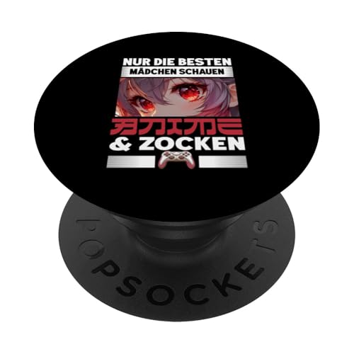 Nur Die Besten Mädchen Schauen Anime & Zocken Gaming PopSockets Klebender PopGrip Nur Die Besten Mädchen Schauen Anime & Zocken Gaming PopSockets Klebender PopGrip von Japanische Kultur Anime Gamer Kawaii Gaming