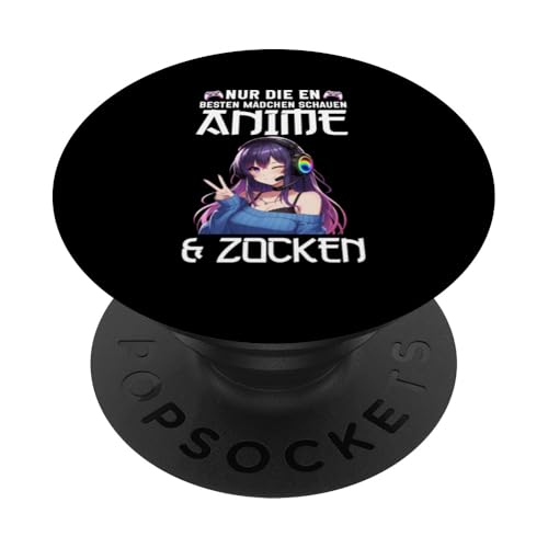 Nur Die Besten Mädchen Schauen Anime & Zocken Otaku Manga PopSockets Klebender PopGrip Nur Die Besten Mädchen Schauen Anime & Zocken Otaku Manga PopSockets Klebender PopGrip von Japanische Kultur Anime Gamer Kawaii Gaming