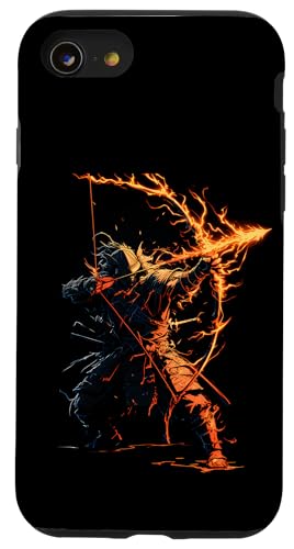 Samurai-Bogenschütze Bogenjäger Ukiyo-e-Krieger Kyudo Hülle für iPhone SE (2020) / 7 / 8 von Japanischer Samurai Bogenschütze Bogenschießen