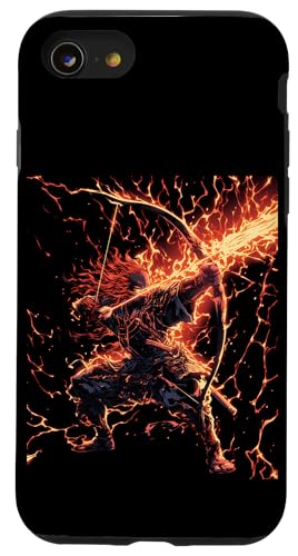 Samurai-Bogenschütze Bogenjäger Ukiyo-e-Krieger Kyudo Hülle für iPhone SE (2020) / 7 / 8 von Japanischer Samurai Bogenschütze Bogenschießen