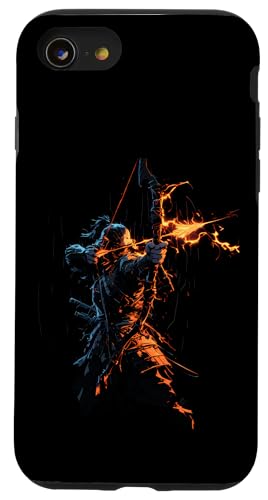 Samurai-Bogenschütze Bogenjäger Ukiyo-e-Krieger Kyudo Hülle für iPhone SE (2020) / 7 / 8 von Japanischer Samurai Bogenschütze Bogenschießen