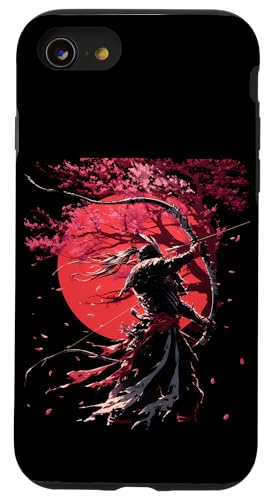 Samurai-Bogenschütze Bogenjäger Ukiyo-e-Krieger Kyudo Hülle für iPhone SE (2020) / 7 / 8 von Japanischer Samurai Bogenschütze Bogenschießen