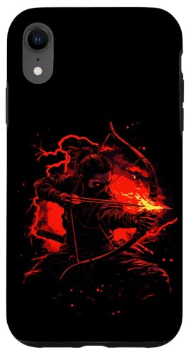 Samurai-Bogenschütze Bogenjäger Ukiyo-e-Krieger Kyudo Hülle für iPhone XR von Japanischer Samurai Bogenschütze Bogenschießen