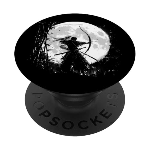 Samurai-Bogenschütze Bogenjäger Ukiyo-e-Krieger Kyudo PopSockets Klebender PopGrip von Japanischer Samurai Bogenschütze Bogenschießen
