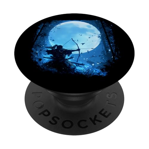Samurai-Bogenschütze Bogenjäger Ukiyo-e-Krieger Kyudo PopSockets Klebender PopGrip von Japanischer Samurai Bogenschütze Bogenschießen