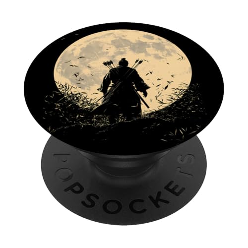 Samurai-Bogenschütze Bogenjäger Ukiyo-e-Krieger Kyudo PopSockets Klebender PopGrip von Japanischer Samurai Bogenschütze Bogenschießen