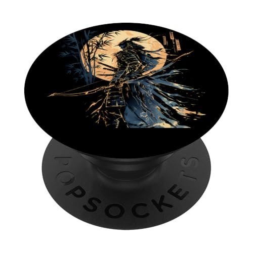 Samurai-Bogenschütze Bogenjäger Ukiyo-e-Krieger Kyudo PopSockets Klebender PopGrip von Japanischer Samurai Bogenschütze Bogenschießen