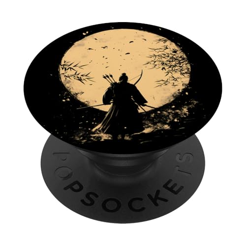 Samurai-Bogenschütze Bogenjäger Ukiyo-e-Krieger Kyudo PopSockets Klebender PopGrip von Japanischer Samurai Bogenschütze Bogenschießen