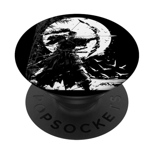 Samurai-Bogenschütze Bogenjäger Ukiyo-e-Krieger Kyudo PopSockets Klebender PopGrip von Japanischer Samurai Bogenschütze Bogenschießen