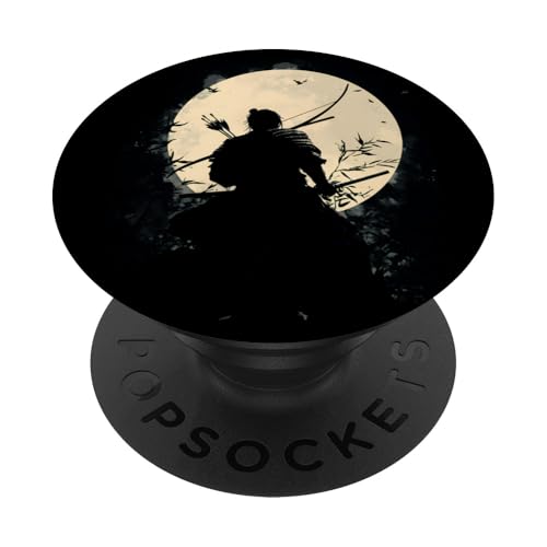 Samurai-Bogenschütze Bogenjäger Ukiyo-e-Krieger Kyudo PopSockets Klebender PopGrip von Japanischer Samurai Bogenschütze Bogenschießen