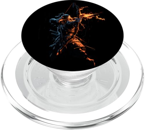 Samurai-Bogenschütze Bogenjäger Ukiyo-e-Krieger Kyudo PopSockets PopGrip für MagSafe von Japanischer Samurai Bogenschütze Bogenschießen