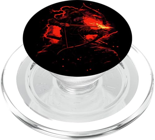 Samurai-Bogenschütze Bogenjäger Ukiyo-e-Krieger Kyudo PopSockets PopGrip für MagSafe von Japanischer Samurai Bogenschütze Bogenschießen