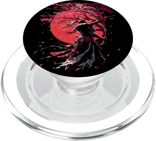 Samurai-Bogenschütze Bogenjäger Ukiyo-e-Krieger Kyudo PopSockets PopGrip für MagSafe von Japanischer Samurai Bogenschütze Bogenschießen