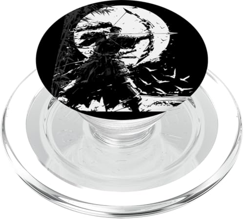 Samurai-Bogenschütze Bogenjäger Ukiyo-e-Krieger Kyudo PopSockets PopGrip für MagSafe von Japanischer Samurai Bogenschütze Bogenschießen