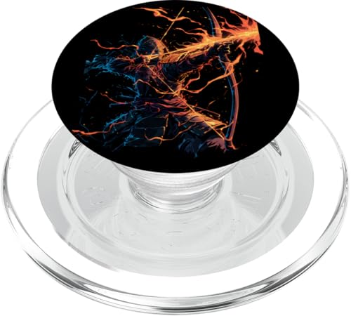 Samurai-Bogenschütze Bogenjäger Ukiyo-e-Krieger Kyudo PopSockets PopGrip für MagSafe von Japanischer Samurai Bogenschütze Bogenschießen