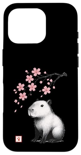 Capybara Kirschblüte, japanisch, niedlich, Japan, Jungen, Mädchen, Kinder Hülle für iPhone 16 Pro von JapansCollective