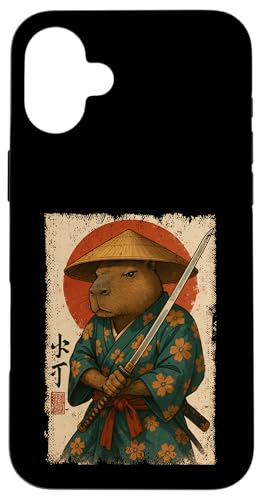 Capybara Vintage Japanischer Samurai Japan Krieger Jungen Mädchen Hülle für iPhone 16 Plus Capybara Vintage Japanischer Samurai Japan Krieger Jungen Mädchen Hülle für iPhone 16 Plus von JapansCollective