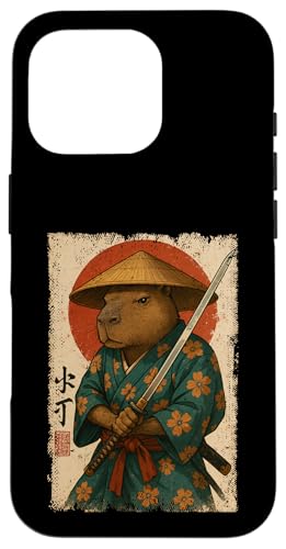 Capybara Vintage Japanischer Samurai Japan Krieger Jungen Mädchen Hülle für iPhone 16 Pro Capybara Vintage Japanischer Samurai Japan Krieger Jungen Mädchen Hülle für iPhone 16 Pro von JapansCollective