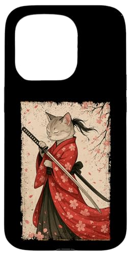 Graue Katze, japanische Samurai-Kirschblüte, Japanisch, Mutter, Vater, Kinder Hülle für iPhone 15 Pro Graue Katze, japanische Samurai-Kirschblüte, Japanisch, Mutter, Vater, Kinder Hülle für iPhone 15 Pro von JapansCollective