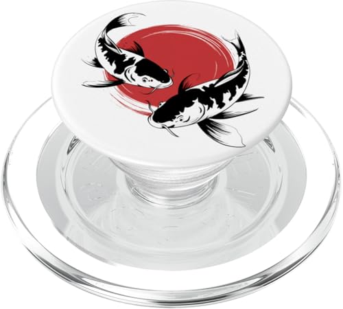 Japanische Koi Japan Karpfen Fisch Sonnenuntergang Nishikigoi Jungen Mädchen PopSockets PopGrip für MagSafe von JapansCollective