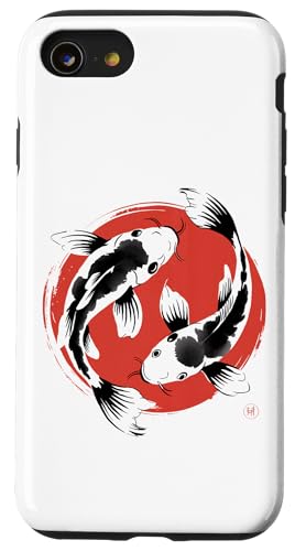 Japanische Koi Nishikigoi Karpfen Fisch Sonnenuntergang Japan Jungen Mädchen Hülle für iPhone SE (2020) / 7 / 8 von JapansCollective
