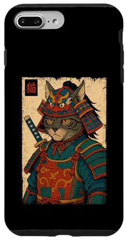 Japanische Samurai, graue Katze, Vintage, japanischer Krieger, Jungen, Mädchen Hülle für iPhone 7 Plus/8 Plus Japanische Samurai, graue Katze, Vintage, japanischer Krieger, Jungen, Mädchen Hülle für iPhone 7 Plus/8 Plus von JapansCollective