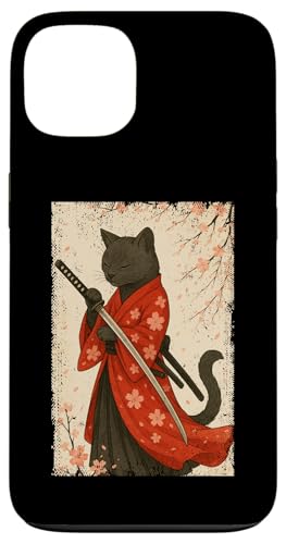 Japanische Samurai-Kirschblüte, japanische Katze, Schwarz Hülle für iPhone 13 Japanische Samurai-Kirschblüte, japanische Katze, Schwarz Hülle für iPhone 13 von JapansCollective