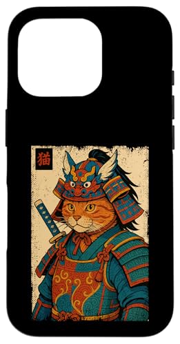 Japanische Samurai Orange Katze Vintage Japan Krieger Jungen Mädchen Hülle für iPhone 16 Pro Japanische Samurai Orange Katze Vintage Japan Krieger Jungen Mädchen Hülle für iPhone 16 Pro von JapansCollective