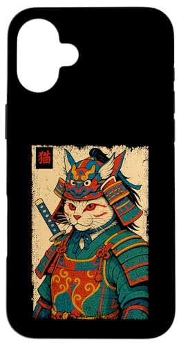 Japanische Samurai weiße Katze Vintage Japan Krieger Jungen Mädchen Hülle für iPhone 16 Plus Japanische Samurai weiße Katze Vintage Japan Krieger Jungen Mädchen Hülle für iPhone 16 Plus von JapansCollective