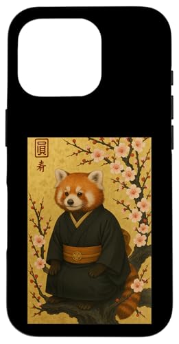 Red Panda Japanische Kirschblüte Japan Kimono Zoo Jungen Mädchen Hülle für iPhone 16 Pro von JapansCollective