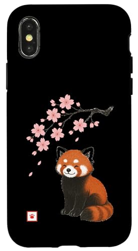 Roter Panda, Kirschblüte, japanisch, niedlich, japanisch, Jungen, Mädchen, Kinder Hülle für iPhone X/XS von JapansCollective