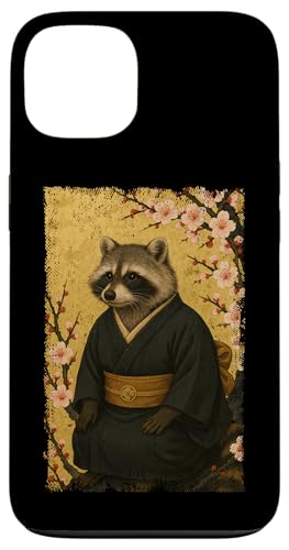 Waschbär Japanische Kirschblüte Japan Kimono Zoo Jungen Mädchen Hülle für iPhone 13 von JapansCollective