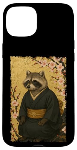 Waschbär Japanische Kirschblüte Japan Kimono Zoo Jungen Mädchen Hülle für iPhone 15 Plus von JapansCollective