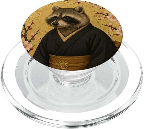 Waschbär Japanische Kirschblüte Japan Kimono Zoo Jungen Mädchen PopSockets PopGrip für MagSafe Waschbär Japanische Kirschblüte Japan Kimono Zoo Jungen Mädchen PopSockets PopGrip für MagSafe von JapansCollective