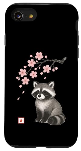 Waschbär Kirschblüte Japanisch Niedlich Japan Jungen Mädchen Kinder Hülle für iPhone SE (2020) / 7 / 8 von JapansCollective